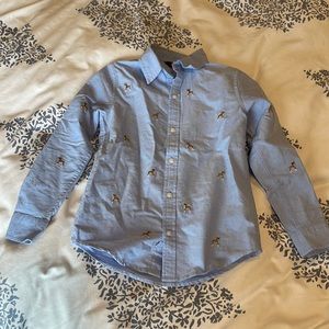Janie and jack embroidered button down shirt
